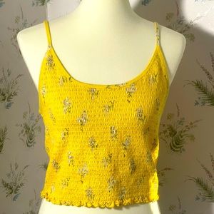 Hollister Yellow Cropped Tank